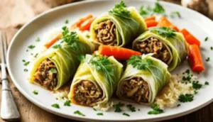 Vegan recipe for stuffed cabbage rolls (eastern europe)