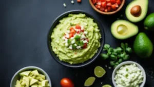 Appetizer recipe for guacamole and chips, famous worldwide