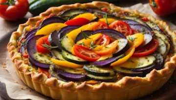 Discover best valuable recipe for vegan ratatouille tart (france)