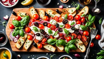 Valuable appetizer recipe for bruschetta, famous worldwide