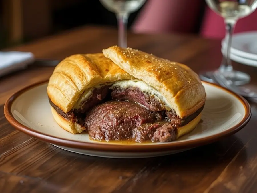 Beef wellington uk-pair with drinks