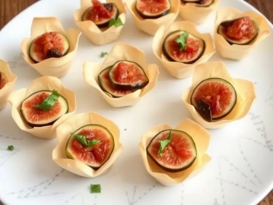 Fig Appetizers Recipes: Fig and Brie Phyllo Cups