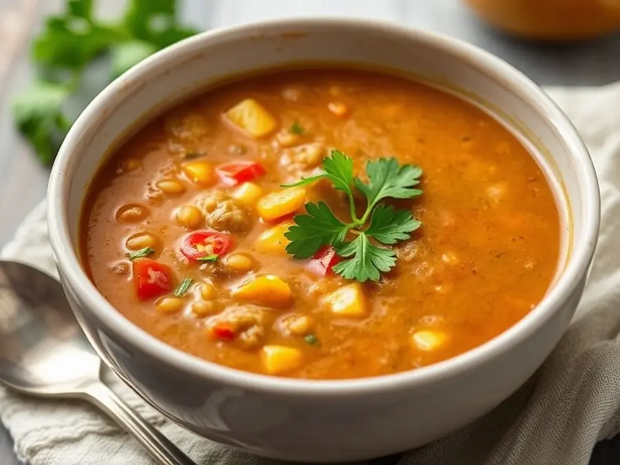 Lentil vegetarian soup- healthy and delicious