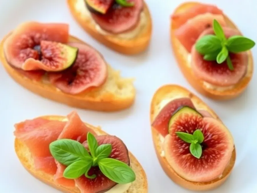 Fig Appetizers Recipes: Fig and Prosciutto Crostini