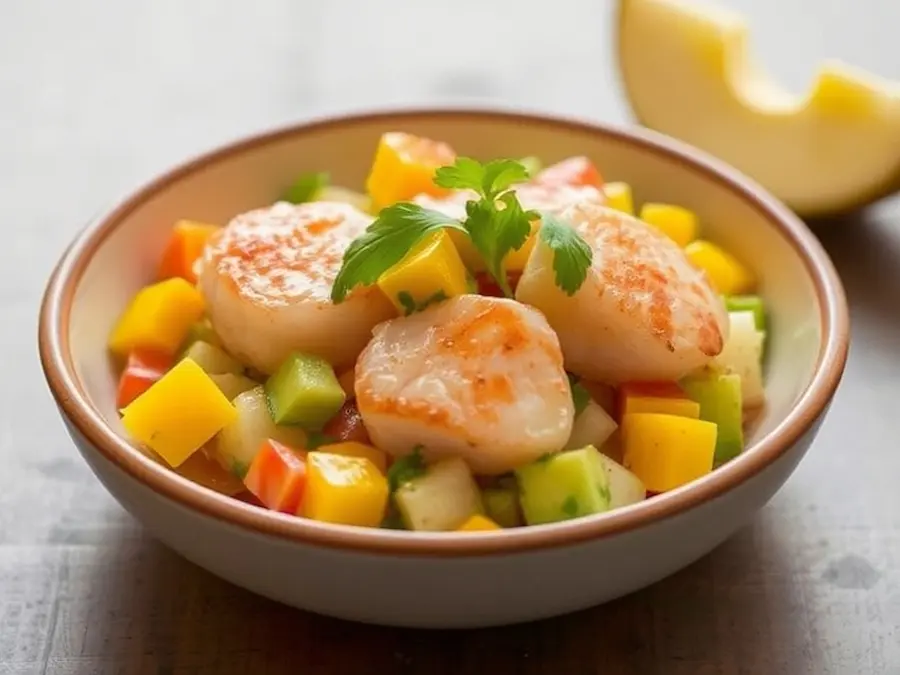 Scallop Appetizer-Ceviche with Mango and Avocado