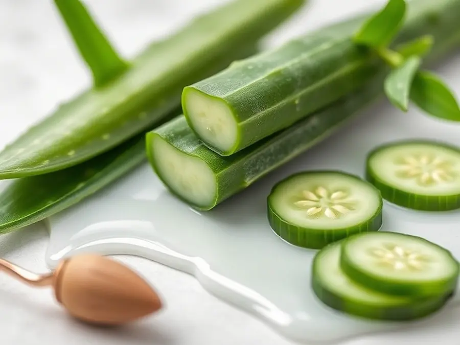 Skin tightening-aloe vera and cucumber skin tightening cover (herbal remedy)