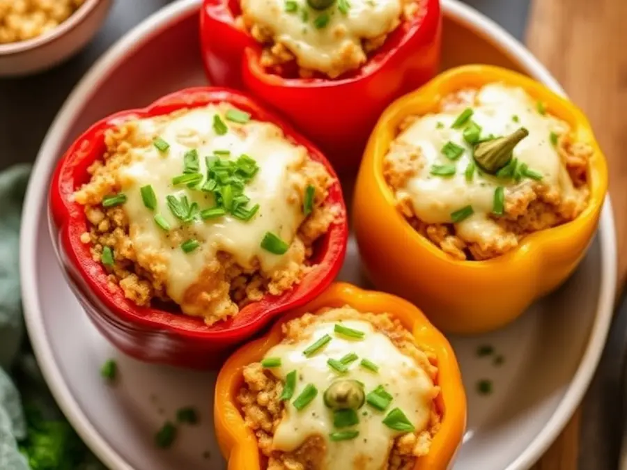 Stuffed bell peppers, vegetarian instant pot 