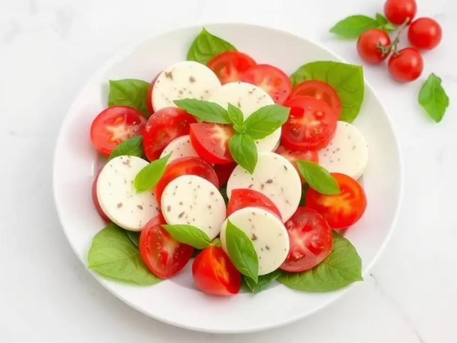 Vegetarian caprese salad- a claasic choice