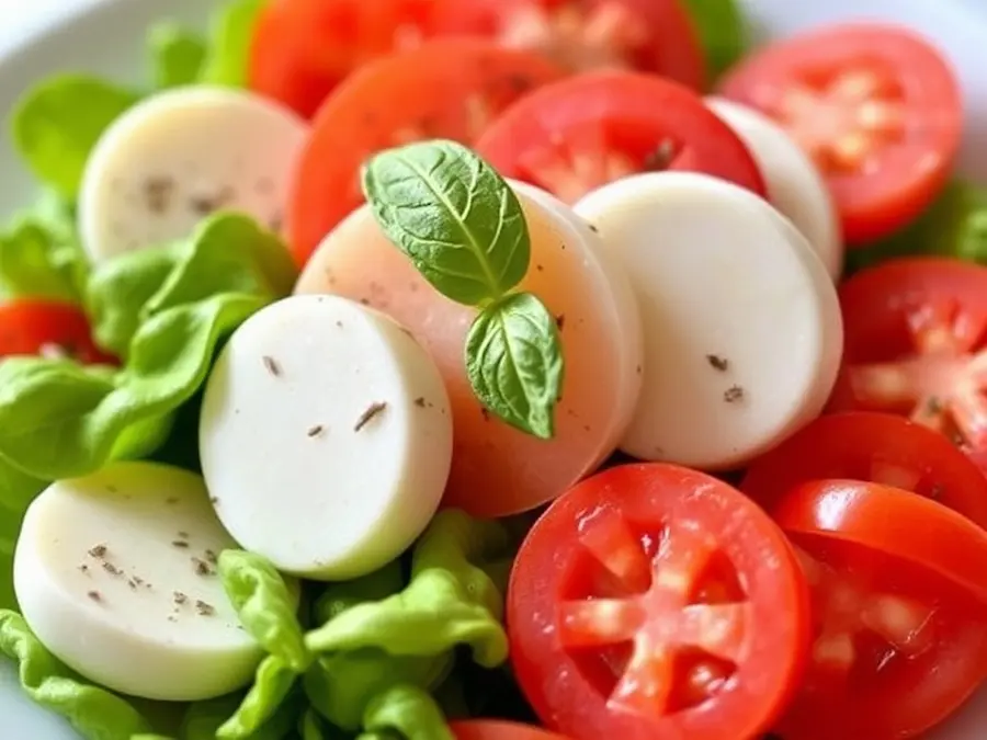 Vegetarian caprese salad- quick and tasty