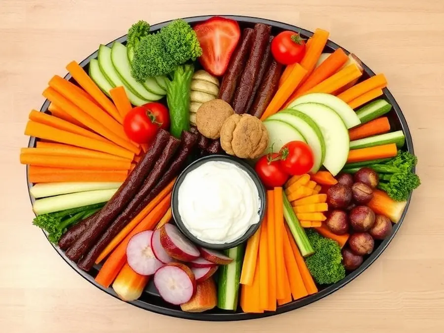 Veggie tray platter- bursting with flavor