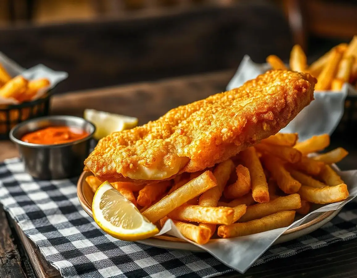 Delightful Food Recipe for Fish and Chips (United Kingdom)