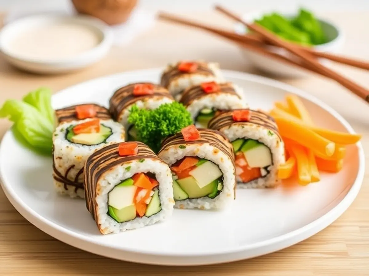 Best Vegetarian Recipe for Veggie Sushi and Sushi Rolls (2024)