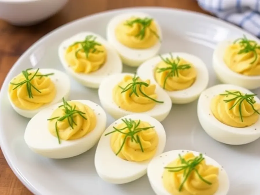 Deviled eggs with dill-simple yet delicious