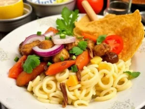 Jazzy vegetarian food- veggie love on a plate