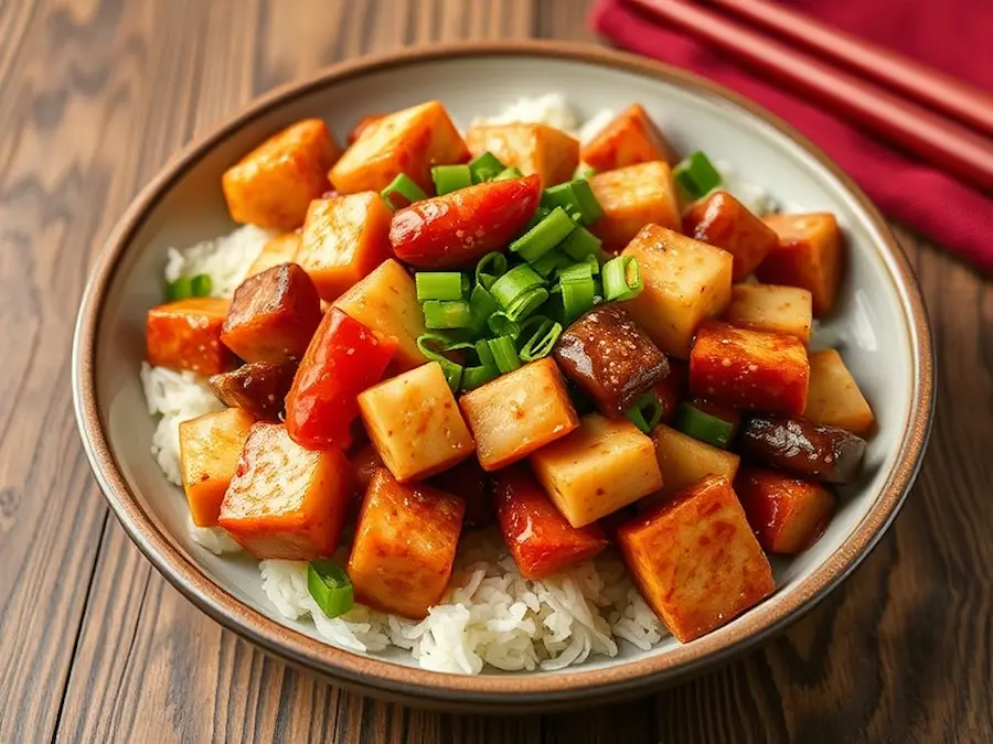 Kung pao tofu- plant-based perfection