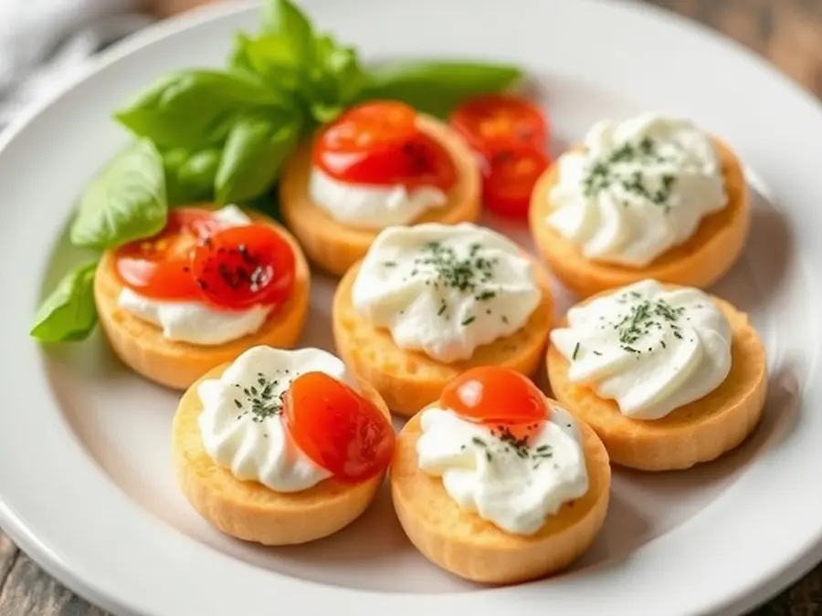 Mozzarella and cream cheese- perfect pre-meal nibbles