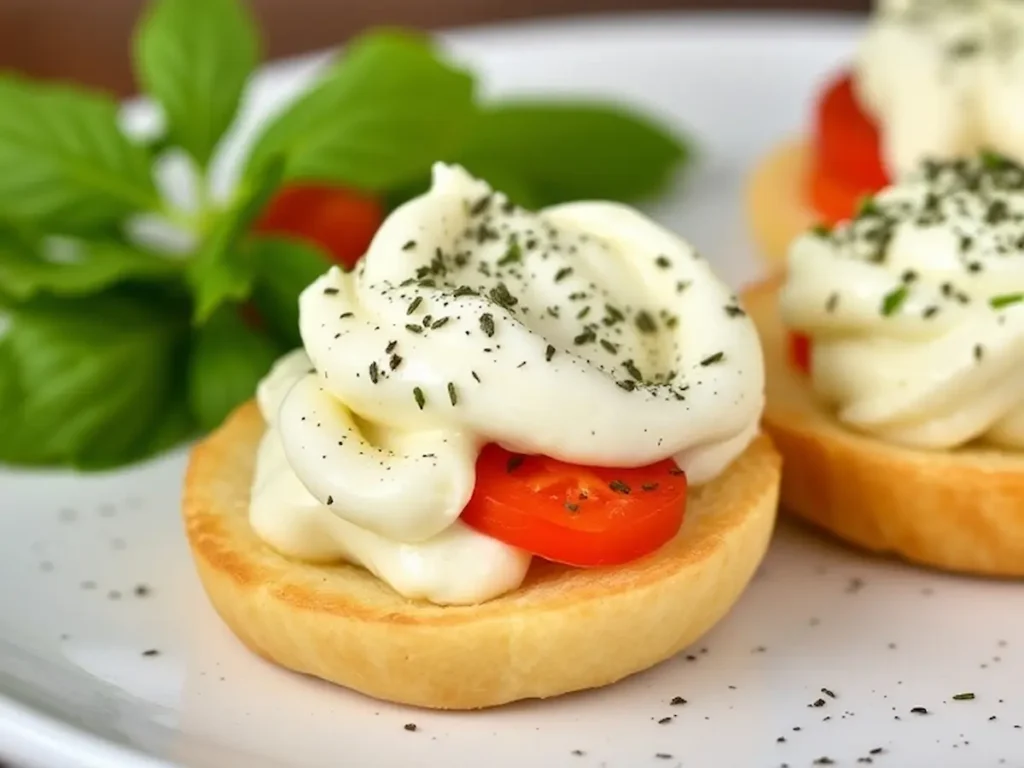 Mozzarella and cream cheese- savory beginnings