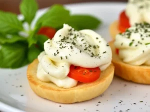 Mozzarella and cream cheese- savory beginnings