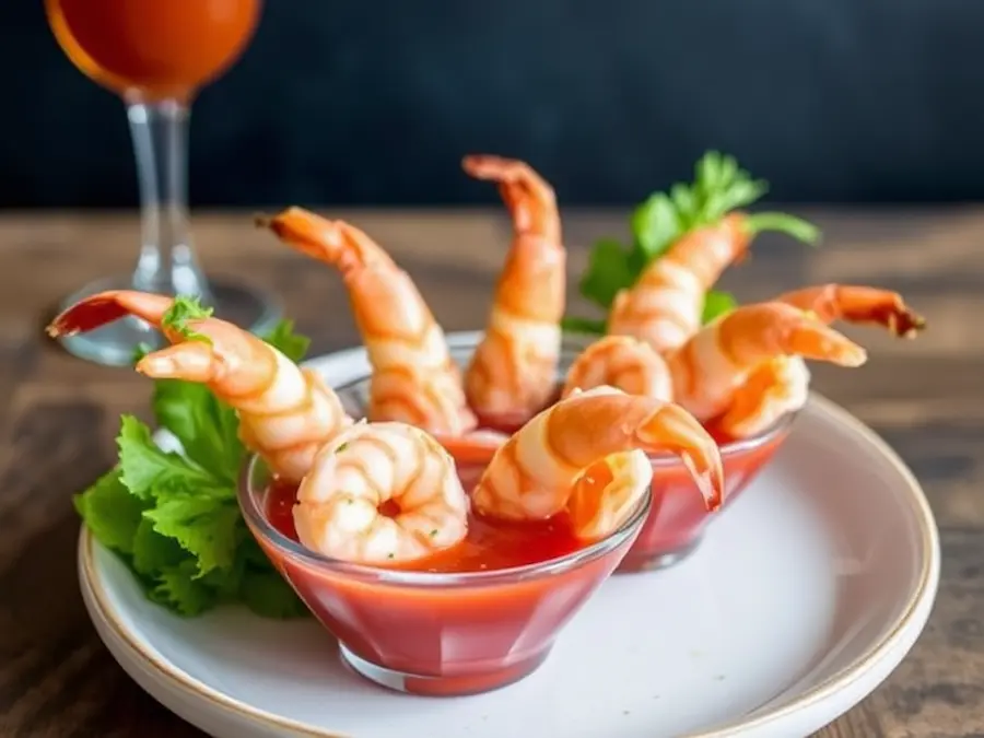 Shrimp cocktail with homemade cocktail sauce-creative culinary delights