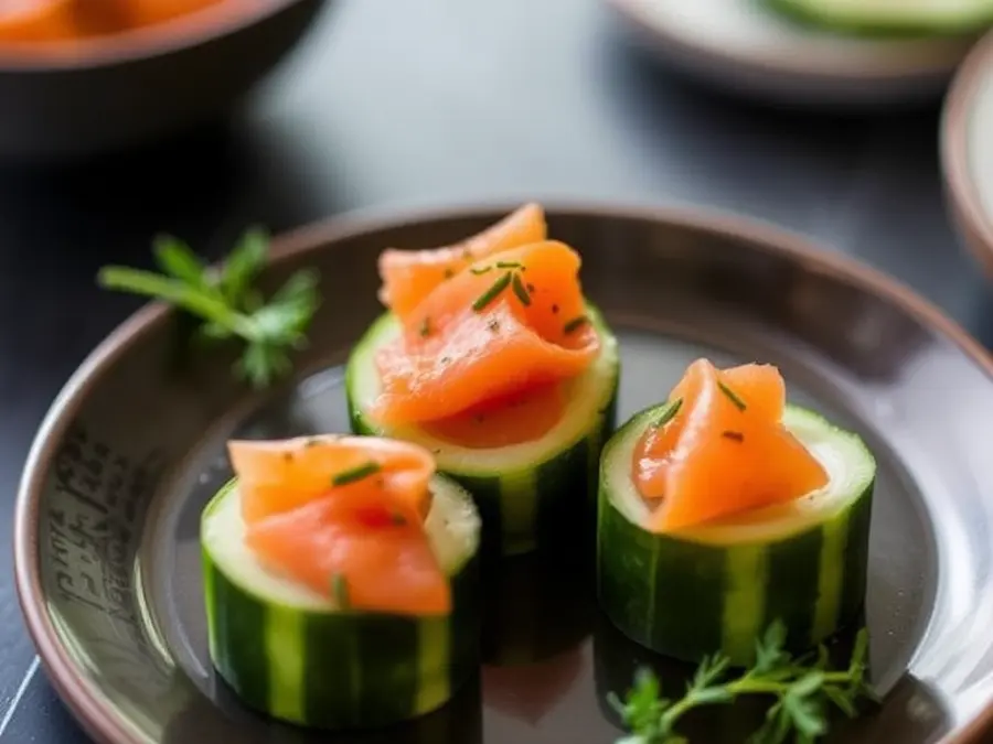 Smoked salmon cucumber bites-comfort food at its best