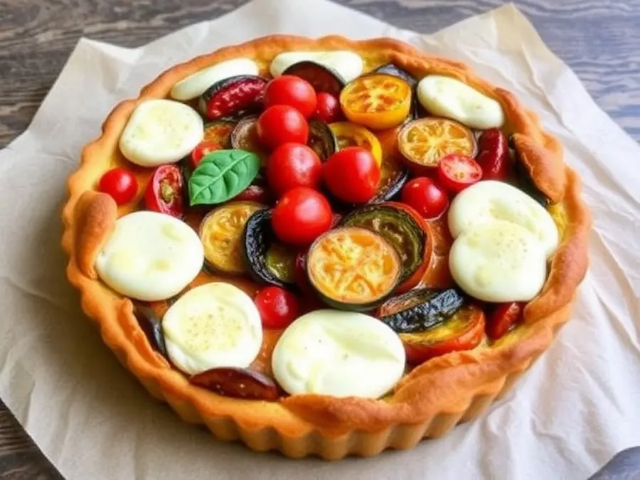 Vegan ratatouille tart (france)- vegan delights for all