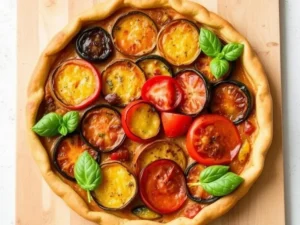 Vegan ratatouille tart (france)- vegan love on a plate