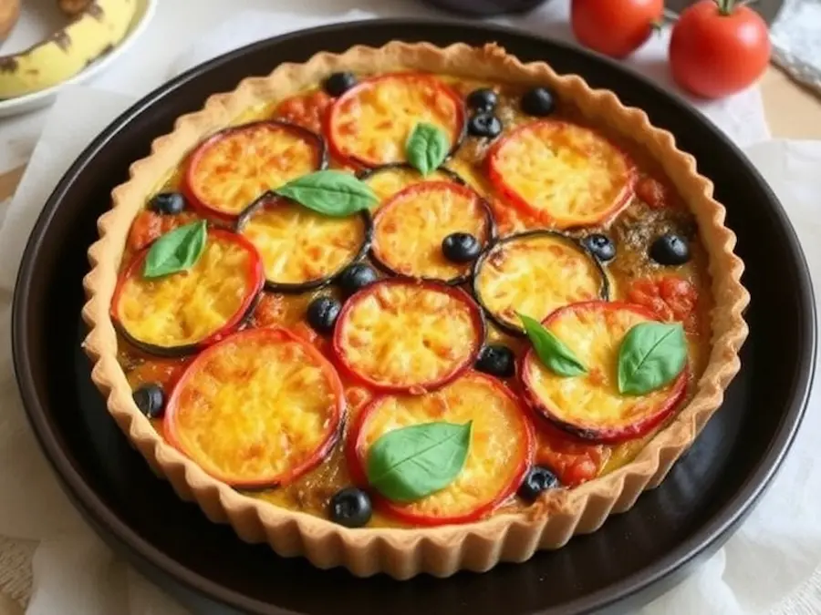 Vegan ratatouille tart (france)- wholesome vegan fare