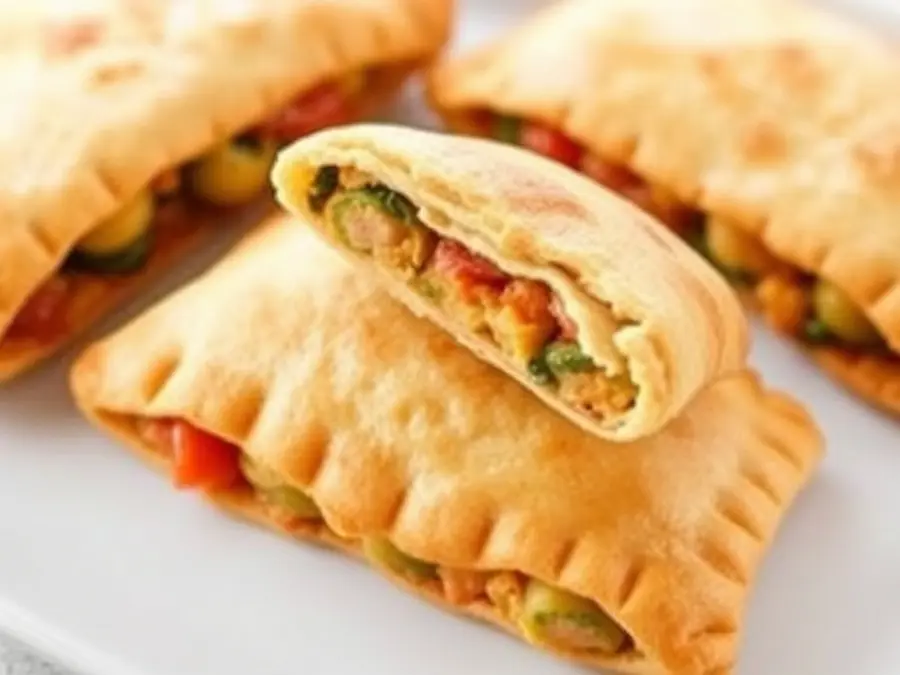 Vegetarian hot pockets- savor plant-based goodness