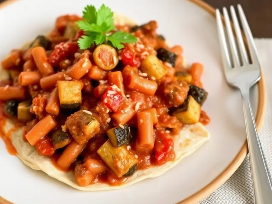 Veggie tortilla goulash- eco-friendly eating