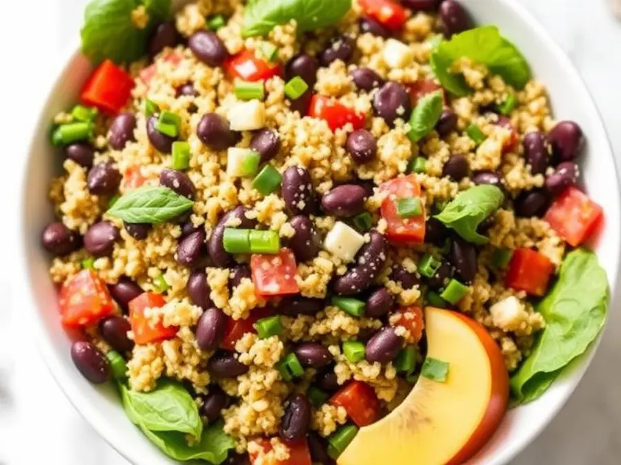 Quinoa black bean salad-homemade food happiness