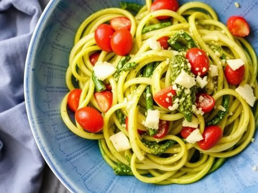 Zucchini noodles with pesto-share the love of food