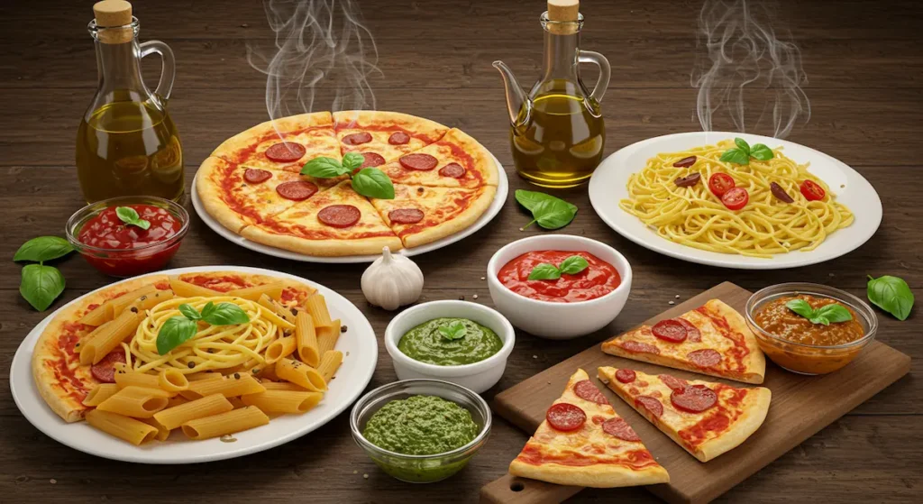Authentic italian dishes with pasta, pizza, and rich homemade sauces