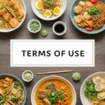 Terms of Use centered over abstract digital contract visuals